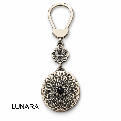 Ayat Al-Nur Handmade Silver Keychain